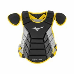 Mizuno Samurai Youth Catchers Chest Protector - 14" - Black / Yellow