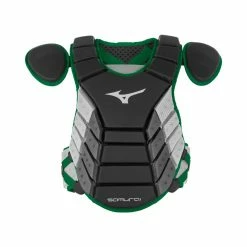 Mizuno Samurai Youth Catchers Chest Protector - 14" - Black / Green