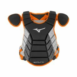 Mizuno Samurai Adult Catchers Chest Protector - 15" - Black / Orange