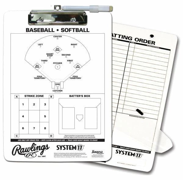 Rawlings Coaches Baseball Clipboard - CLIP 1 Rawlings Coaches Baseball Clipboard - CLIP
